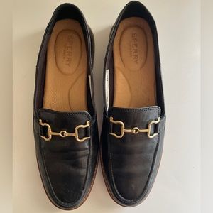 Women’s Sperry Top-sider dress shoes size 8.5 Black in Great Condition!!